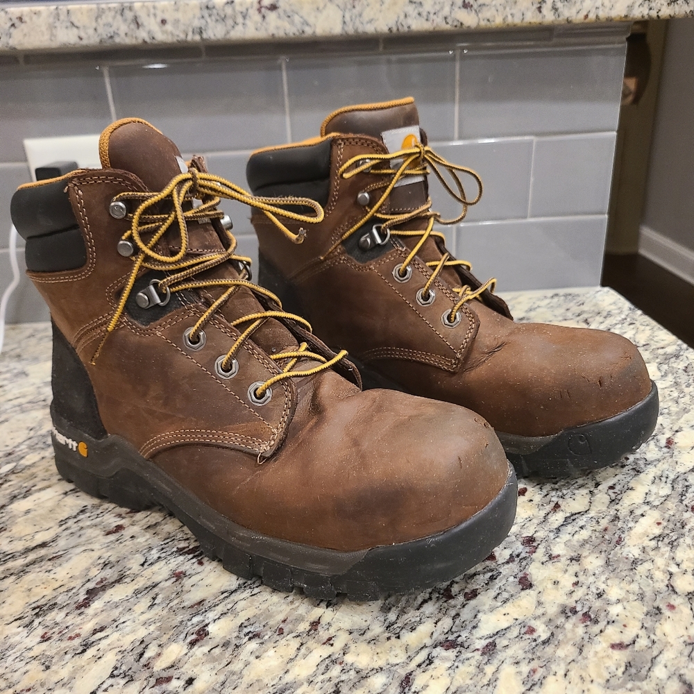 Mens Carhartt 6 inch Work Flex Comp Toe Safety Work Boot Size 9.5